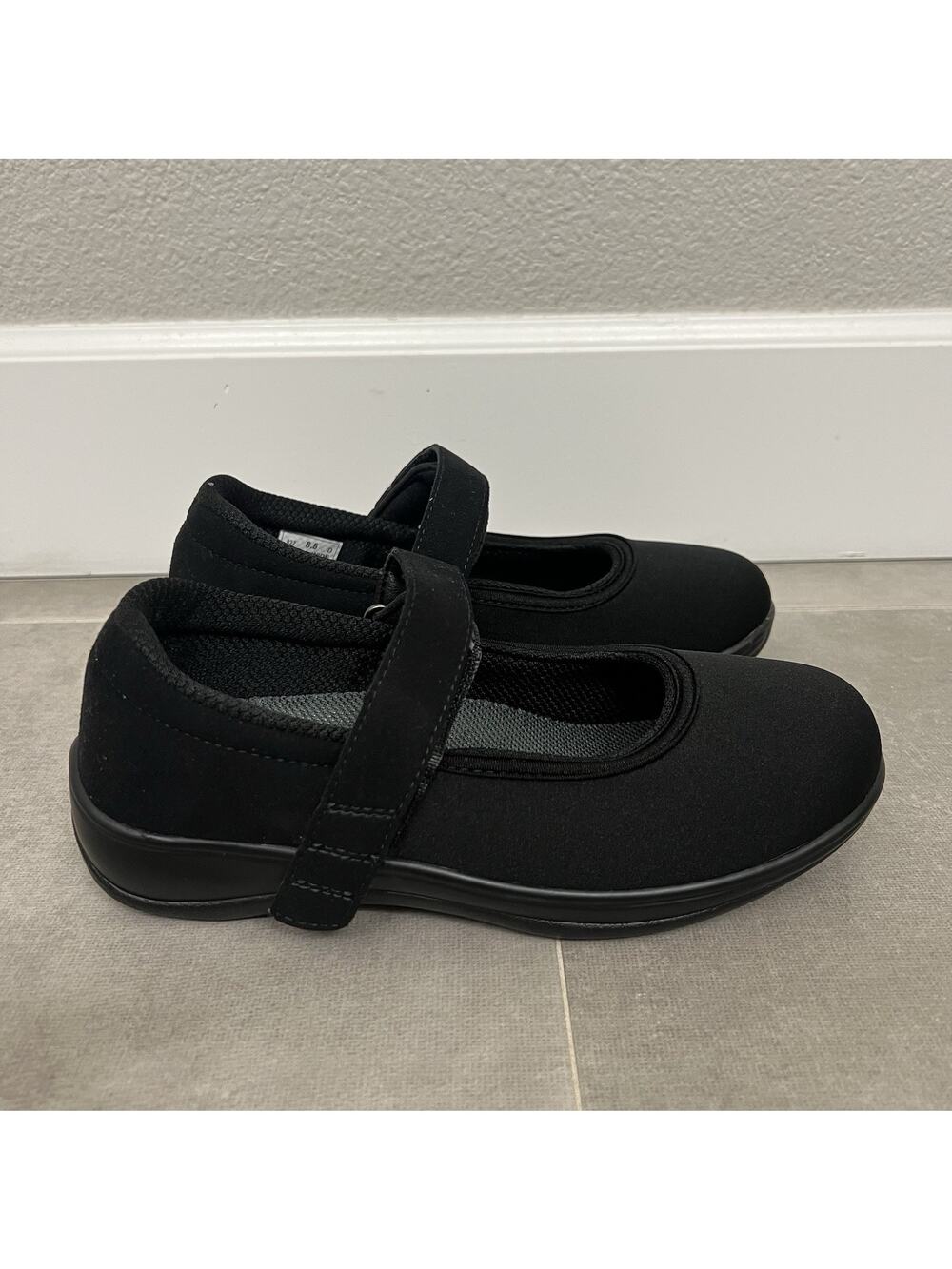 Orthofeet Springfield Women’s Size 6.5D Black Mary Jane Comfort Orthopedic Shoes